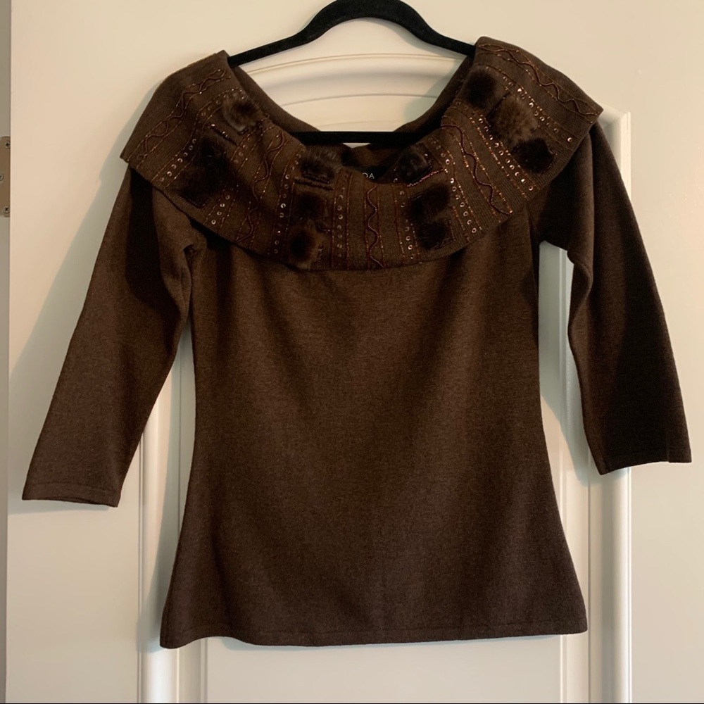 ESCADA VINTAGE & STILL GORGEOUS w/REAL MINK TRIM